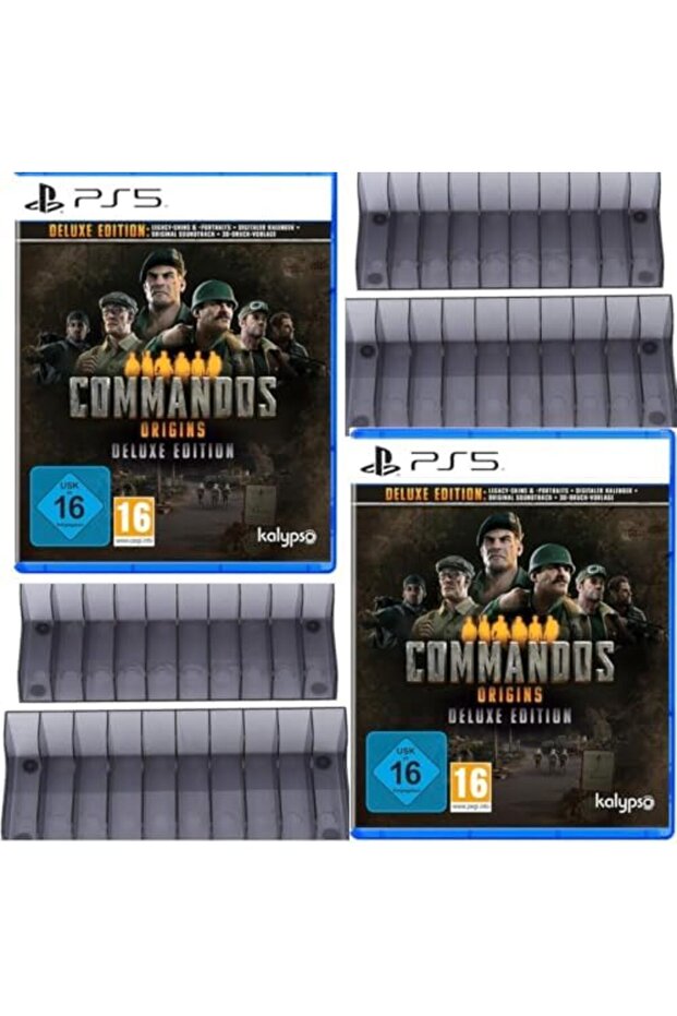 PS5 Commandos: Origins - Deluxe Edition, PS5 Game, English, with Gaming CD Rack, Black