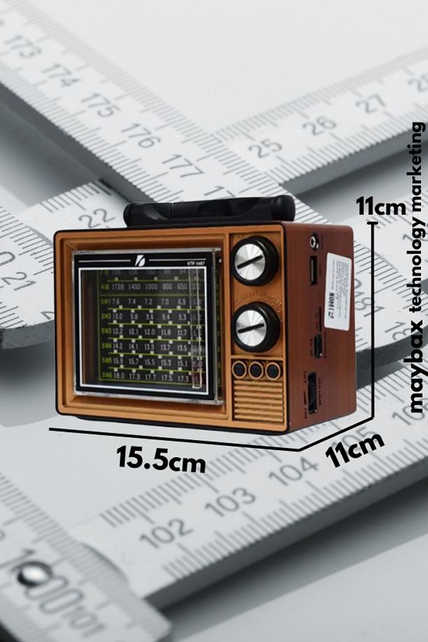Nostaljik Radyo FM TF USB BT Destekli Bluetooth Fenerli Nostalji Radyo - 6