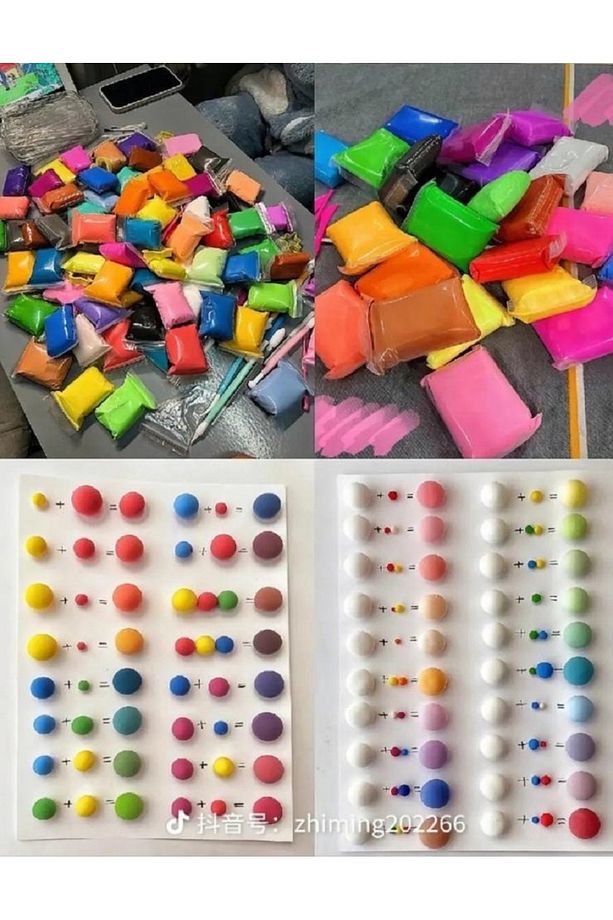Havayla Kuruyan Kil Modelleme Hamuru Yumuşak Date Fikri Clay Challenge 12'li Set (EBEŞUARLI) - 7