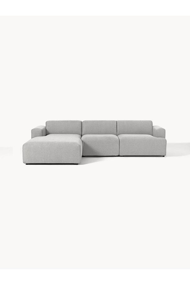 Most Mollista 3 Modül Sol Köşe Koltuk 32 Gri Keten Kumaş Yumuşak Sünger (Evinize Teslim) - 7