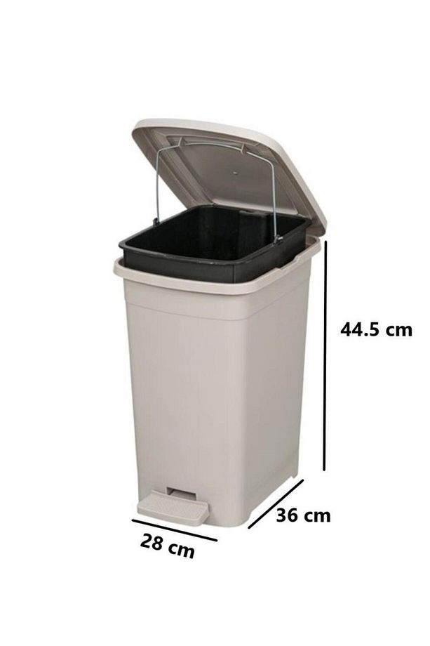 ELF-İ342 Slim Pedallı Plastik Çöp Kovası İç Kovalı 25 lt - 2
