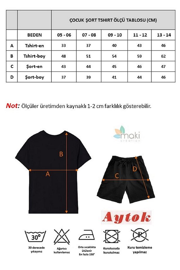 2'li Set Baskılı Erkek Çocuk Pamuk Şort Tshirt Takım Shark 5 6 7 8 9 10 11 12 13 14 yaş Tişört - 2