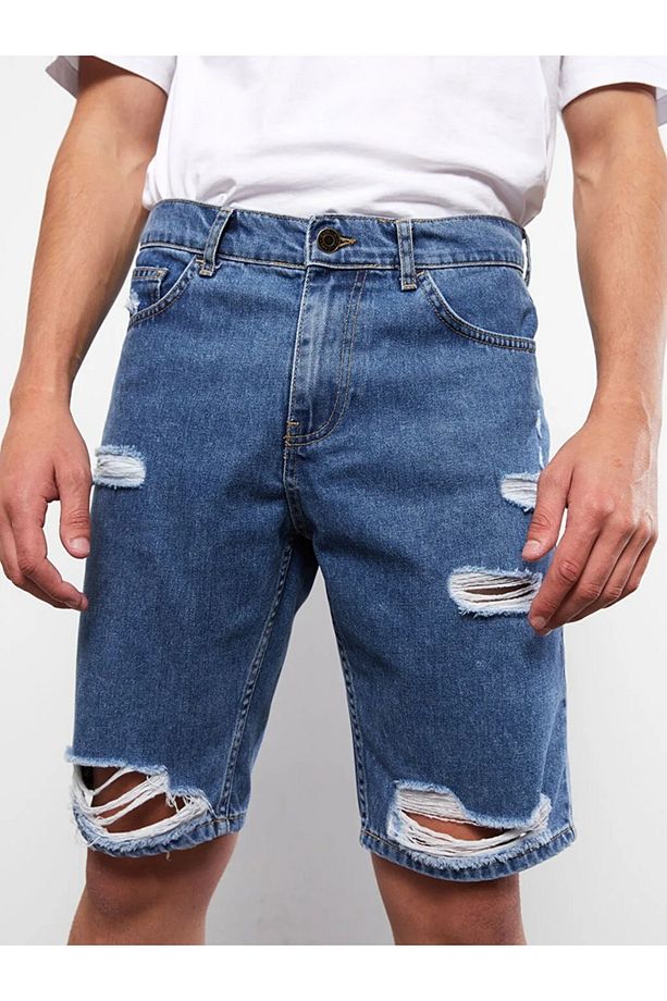 LCW Jeans Indigo Standart Kalıp Erkek Jean Şort - 3