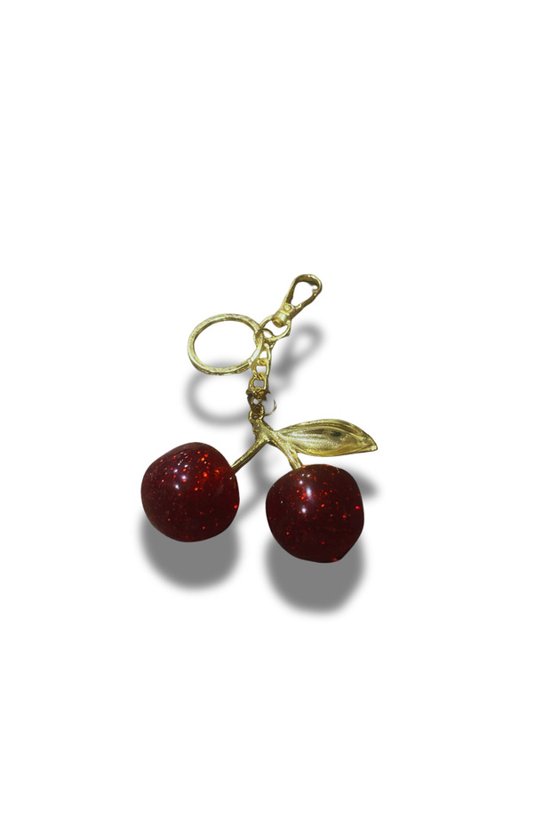 Cherry Bag Charm, Cherry Keychain