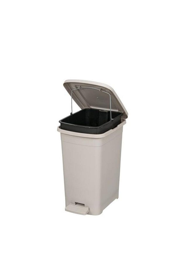 ELF-İ344 Slim Pedallı Plastik Çöp Kovası İç Kovalı 8 lt - 1