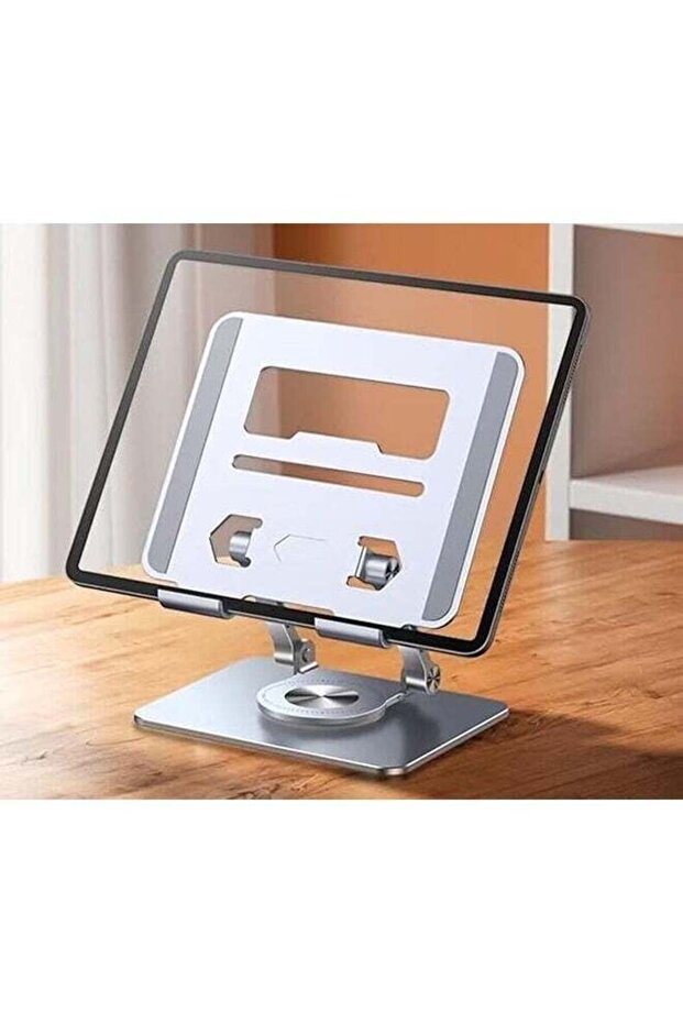 Adjustable Laptop Stand with 360° Rotating Base, Ergonomic Laptop Riser for Collaborative Work - 1