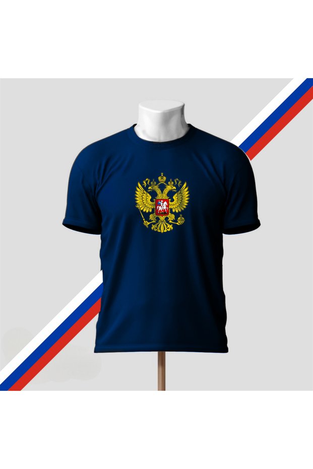 Russia Russian Coat of Arms Themed Tshirt 100% Cotton