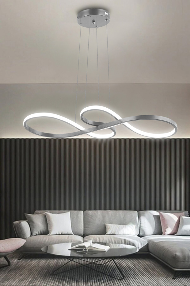 Yol Modern Sarkıt Mutfak, Balkon Led Avize Kumandasız Krom - 3