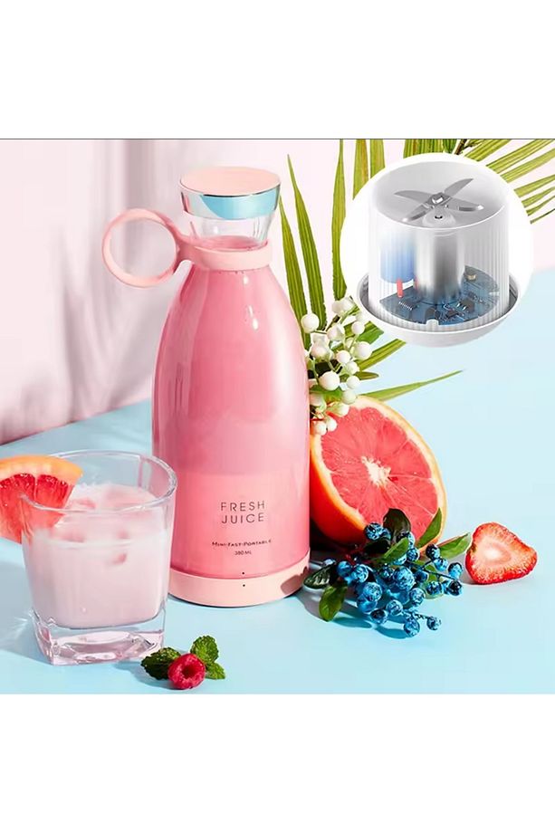 Taşınabilir güçlendirilmiş Mini Şarjlı Blender Smoothie 380ml - 1