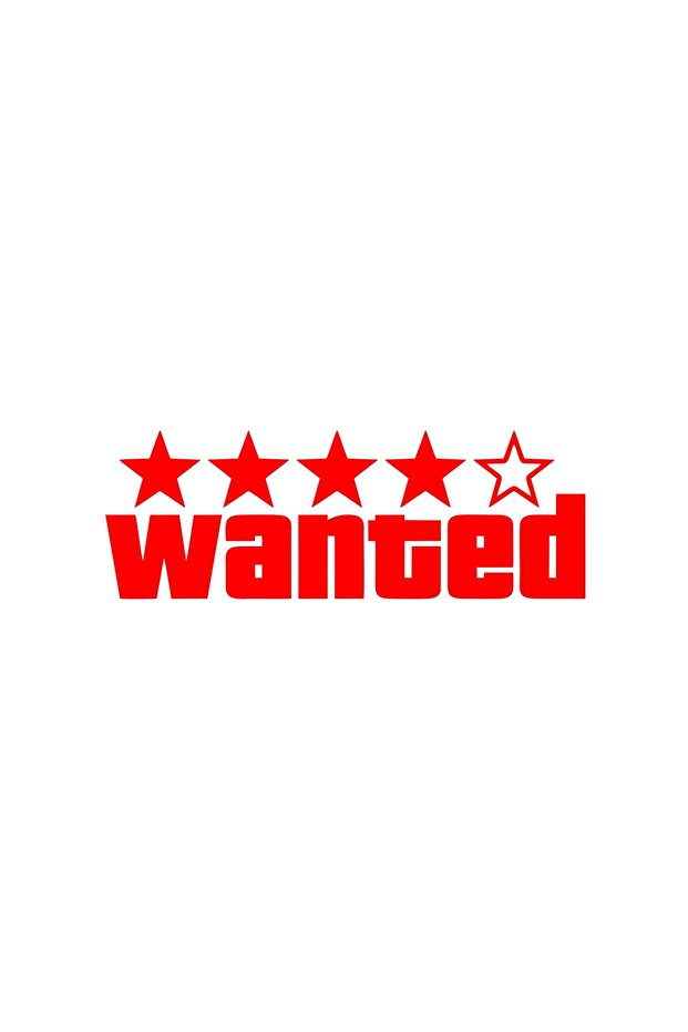 Wanted Sticker 17X17 cm Red