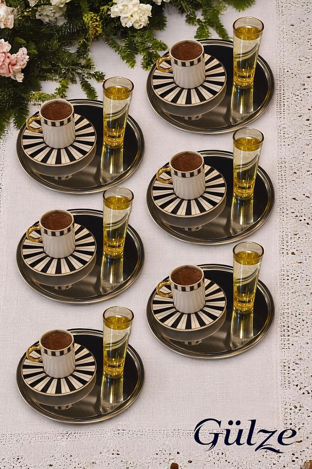 6 Adet Paslanmaz Çelik Dönence / Oval Model Lüks Sunum Tepsisi - 4