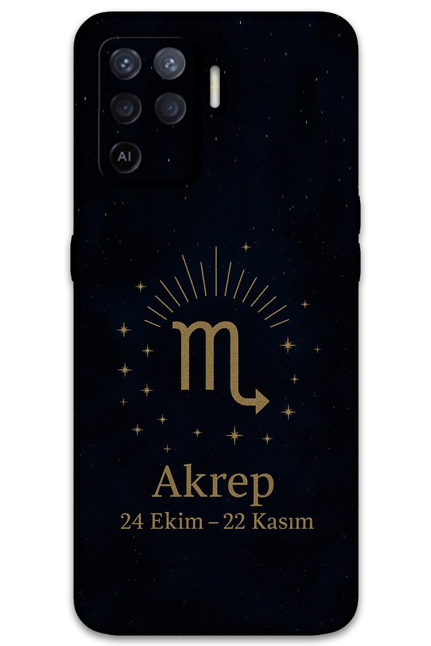 Oppo Reno 5 Lite Compatible Scorpio Patterned Phone Case + Screen Protector - 5775