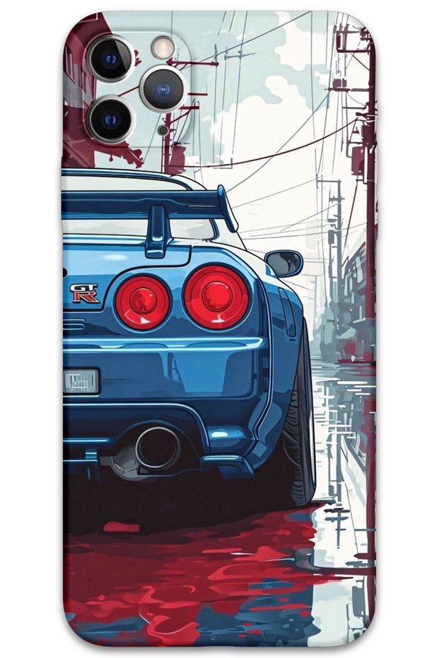 iPhone 11 Pro Max Compatible Car Patterned Phone Case + Screen Protector - 5761