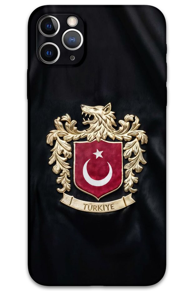 iPhone 11 Pro Max Compatible Turkish Patterned Phone Case + Screen Protector - 5855