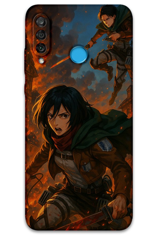Huawei P30 Lite Compatible Anime Patterned Phone Case + Screen Protector - 5744