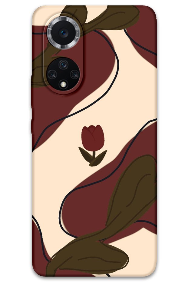 Huawei Nova 9 Compatible Floral Patterned Phone Case + Screen Protector - 5790