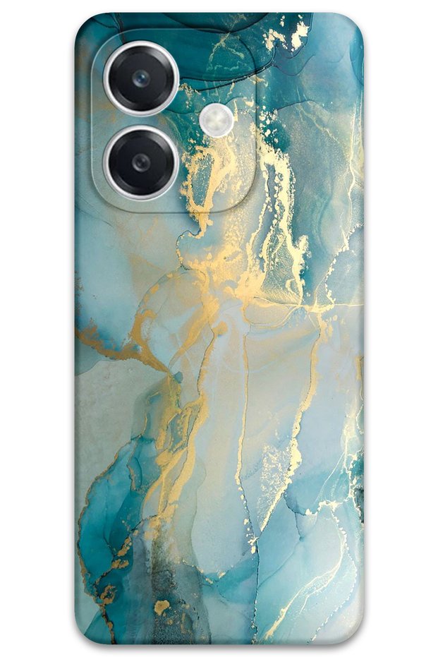 Oppo A3 Compatible Marble Patterned Phone Case + Screen Protector - 5814