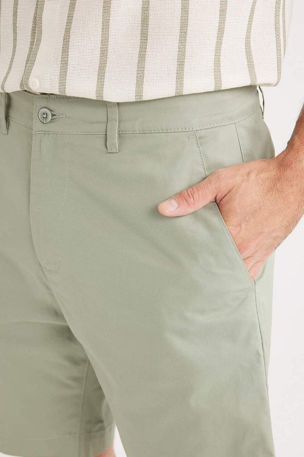 %100 Pamuk Regular Fit Gabardin Bermuda Şort C7684AX25SP - 7