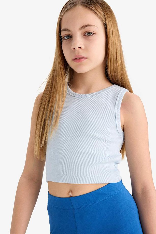Kız Çocuk Bisiklet Yaka Basic Düz Atlet D9097a825hs - 4