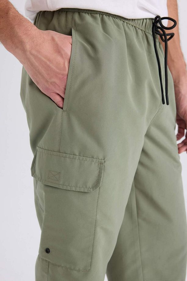 Long Fit File Astarlı Uzun Boy Kargo Cep Deniz Şortu E0905AX25HS - 5