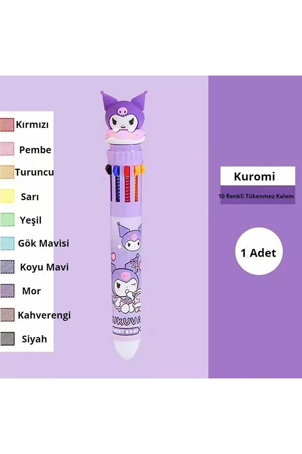 Sanrio Characters 10 Renkli Tükenmez Kalem (1 Adet) - 1