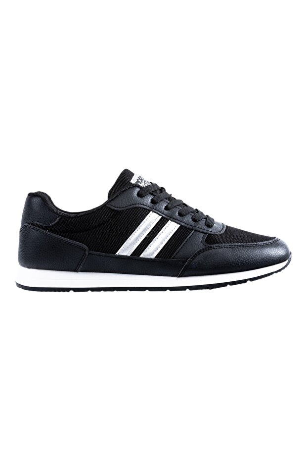 Striped Lace-Up Low Top Sneakers