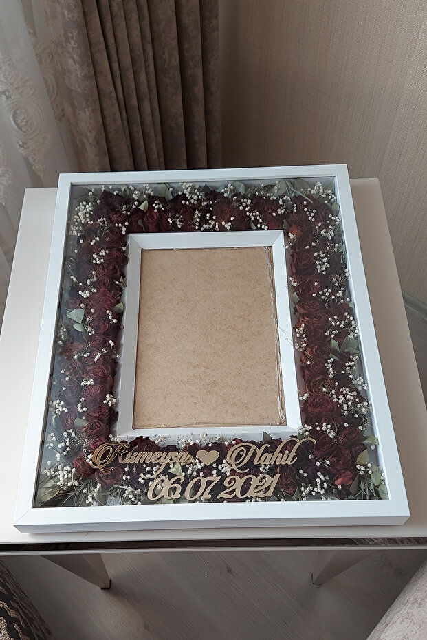 Hkm Ticaret 40x50 Cm Verda Memory Frame with Photo Section, Name and Date
