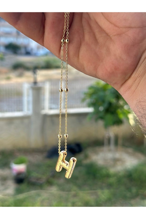 Çelik Balon Harf Kolye H Harfi - 2