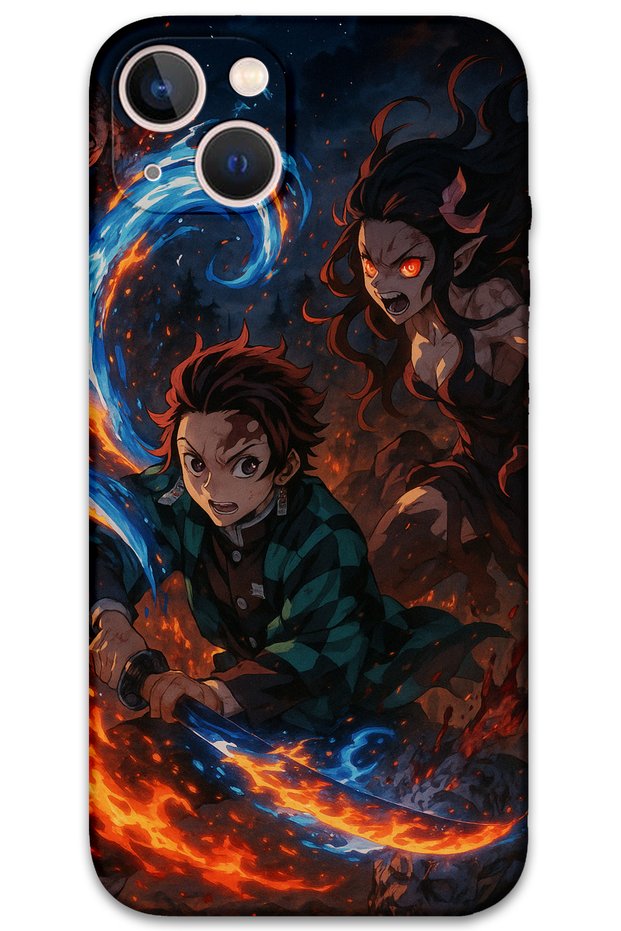 iPhone 15 Compatible Anime Patterned Phone Case + Screen Protector - 5745