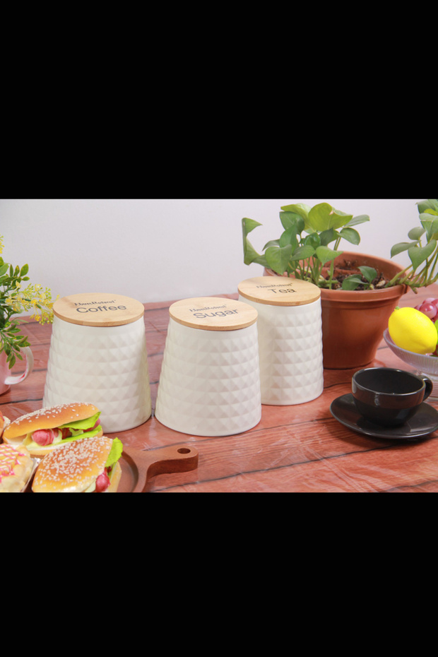 Tea, coffee and sugar storage jars - 5