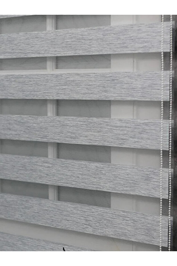 Gri Bambu Zebra Perde - 2