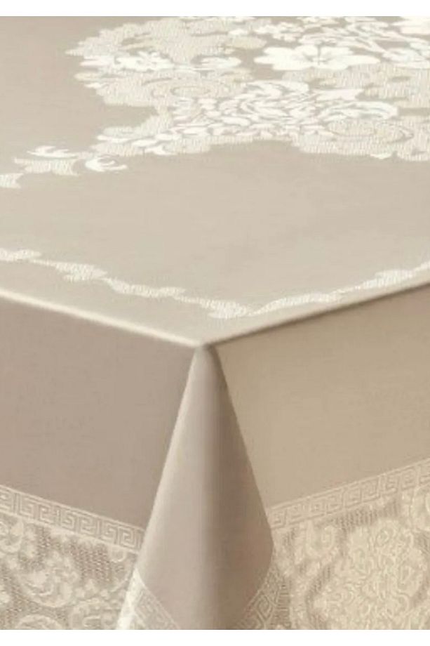 Jumbo jakar polyester sıvı geçirmez pano desen lüks leke tutmayan kumaş masa örtüsü - 1