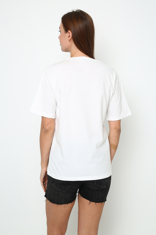 تي شيرت بتصميم صدفة البحر كبير الحجم - 2