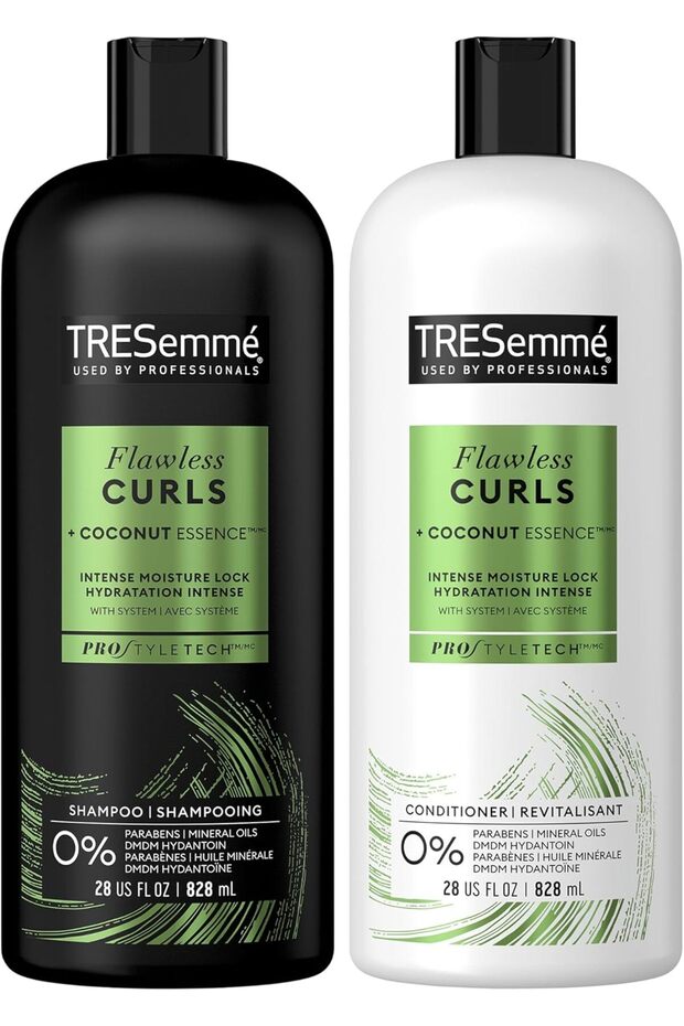 TRESemmé Flawless Curls - Curl Hydration With Vitamin B1 - Shampoo & Conditioner Set - 28 FL OZ (82