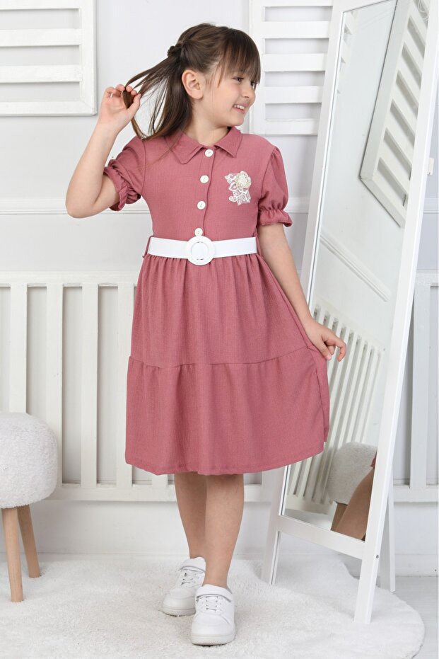 Girl's Summer Wrap Fabric Strap Dress