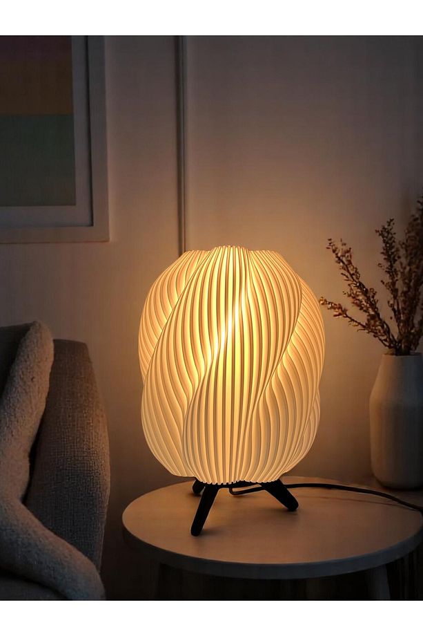 Lyra Masa Lambası | Heykelsi Formlu Modern Nordic Dekoratif Abajur - 6