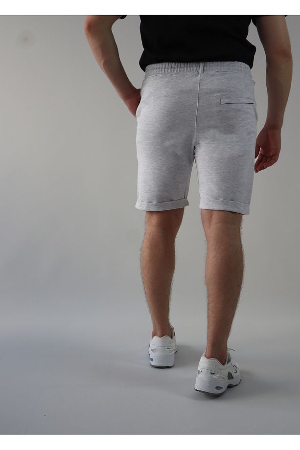 Duble Paça Compact Penye Şort - 5