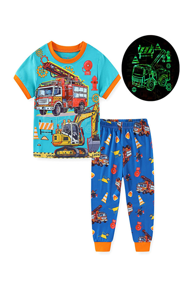 Fire Truck Rescue Mission Set Pajama Set