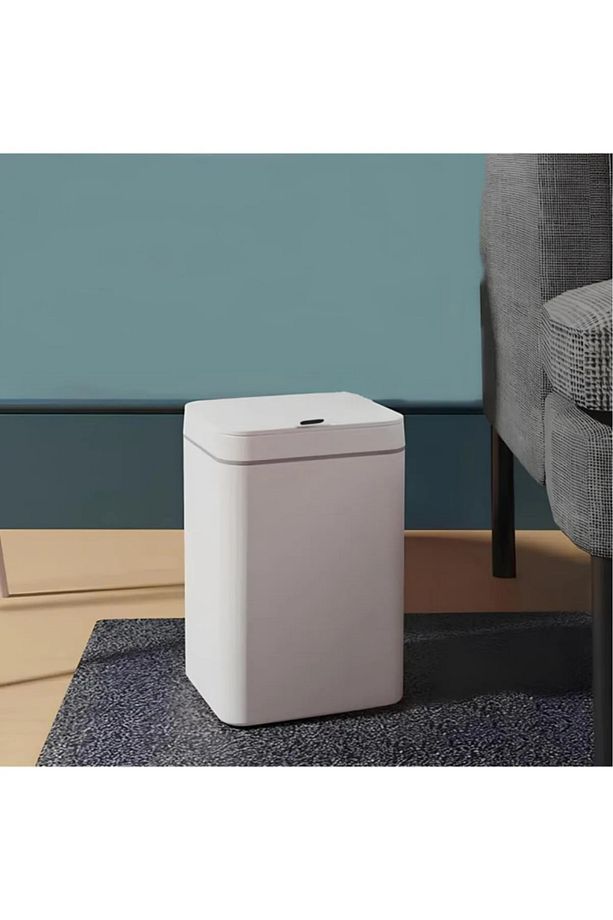 Sensörlü Otomatik Plastik Çöp Kovası 12 Litre + Deterjan Hazneli Silikon Klozet Fırçası - 3