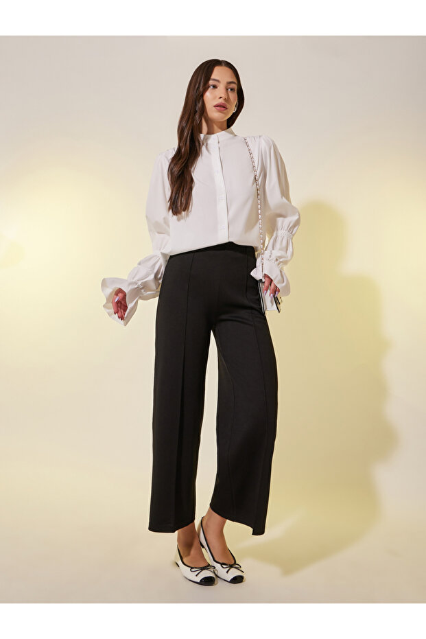 قمصان كبيرة الحجم بأكمام فانوس سادة - 3