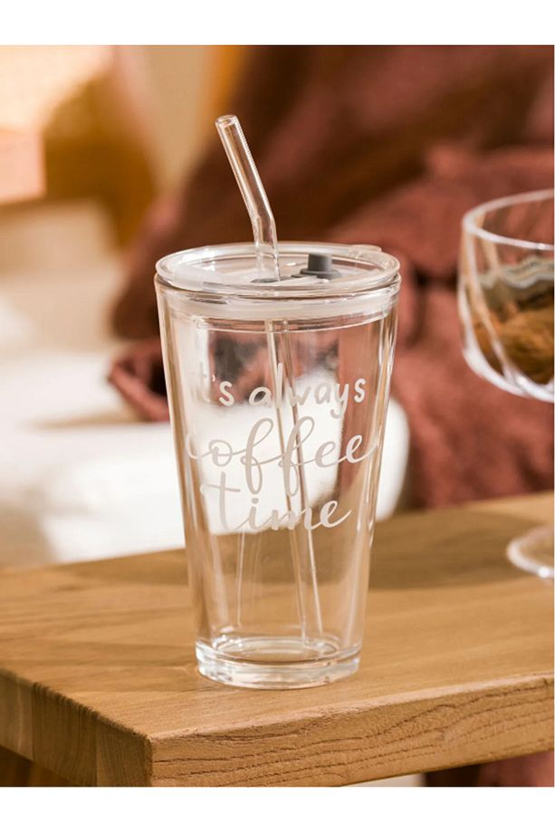 LCW HOME Beyaz Baskılı Pipetli Bardak 400 ml - 2