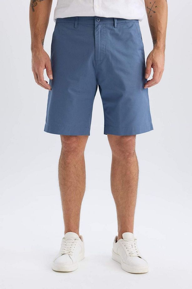 %100 Pamuk Regular Fit Gabardin Bermuda Şort C7684AX25SP - 1