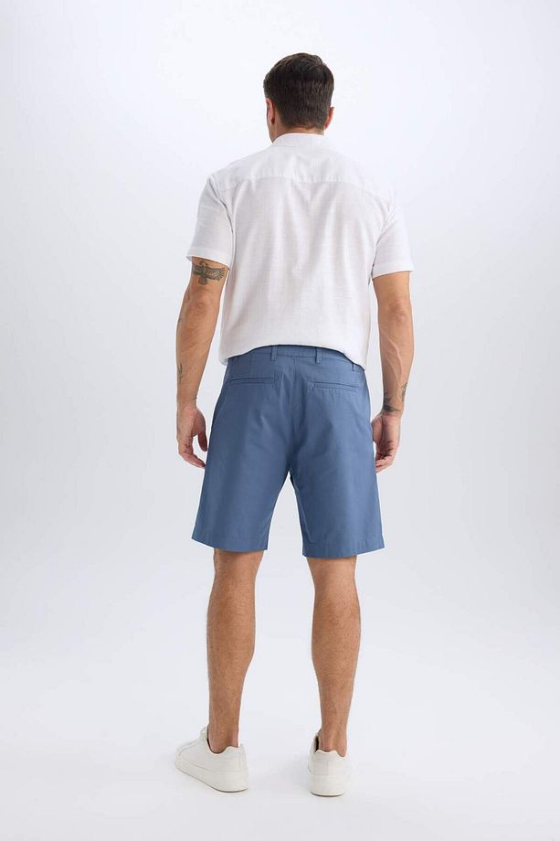 %100 Pamuk Regular Fit Gabardin Bermuda Şort C7684AX25SP - 6