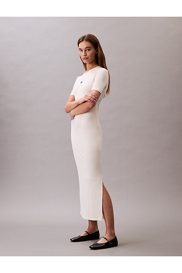 Modal Stretch Rib Midi Dress - 3
