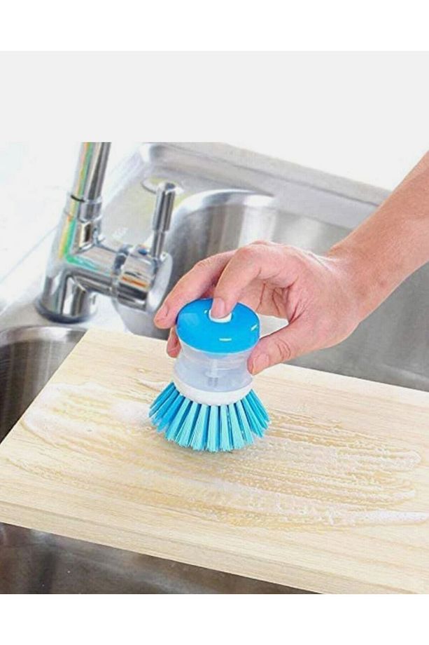 2 Adet Deterjan Hazneli Mutfak Lavabo Bulaşık Fırçası 2li Set - 7