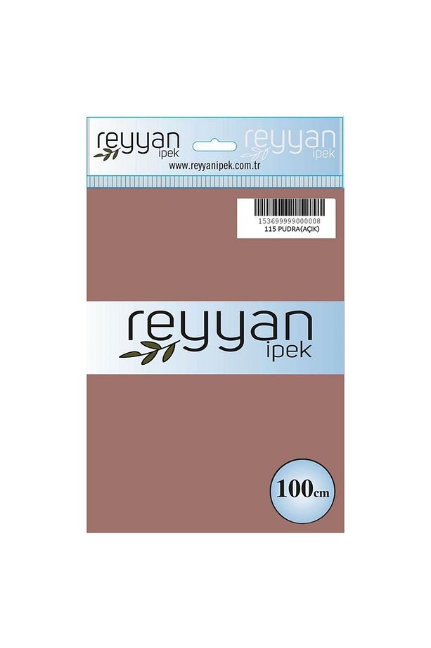 İpek Düz Renk Yazma 100cm 115 Pudra (Açık) Tekli Poşet Yazma - 1
