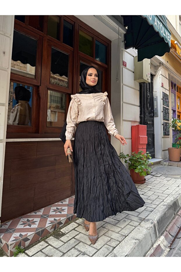 Tesettür Kraş Etek - 3