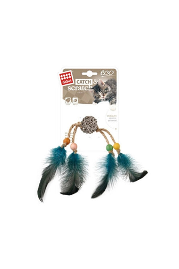 GiGwi Eco Line Catch Scratch with Rattle Wood