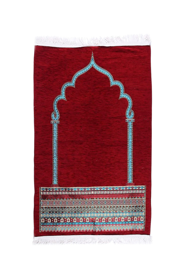 سجادة صلاة من البوليستر بتصميم قوسي منقوش (68 × 115 سم) - 3
