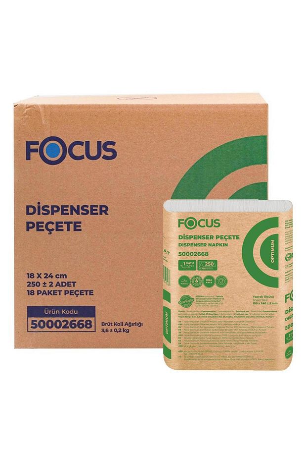 Optimum Masa Üstü Dispenser Peçete 18 X 24 Cm 250 Yaprak - 18 Adet (50002668) - 1